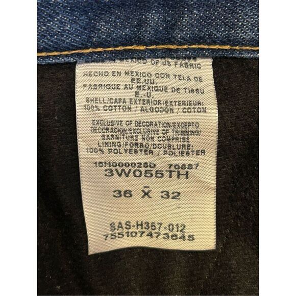 Wrangler Riggs Workwear Fleece Lined Jeans Mens 36x32 (0982) - Picture 8 of 9